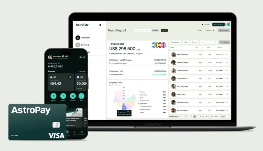 AstroPay en la pantalla de tu ordenador y teléfono