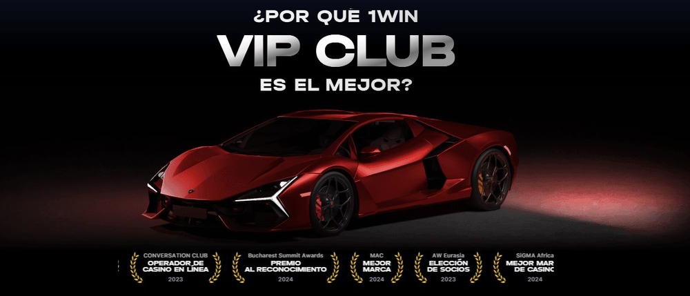 Banner de la página web de 1win sobre el programa VIP