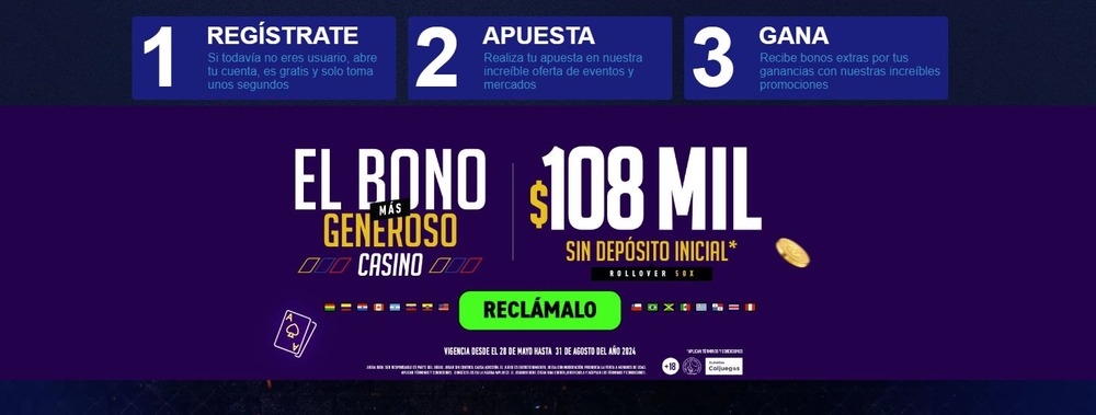 Banner sobre cómo empezar a apostar en Wplay