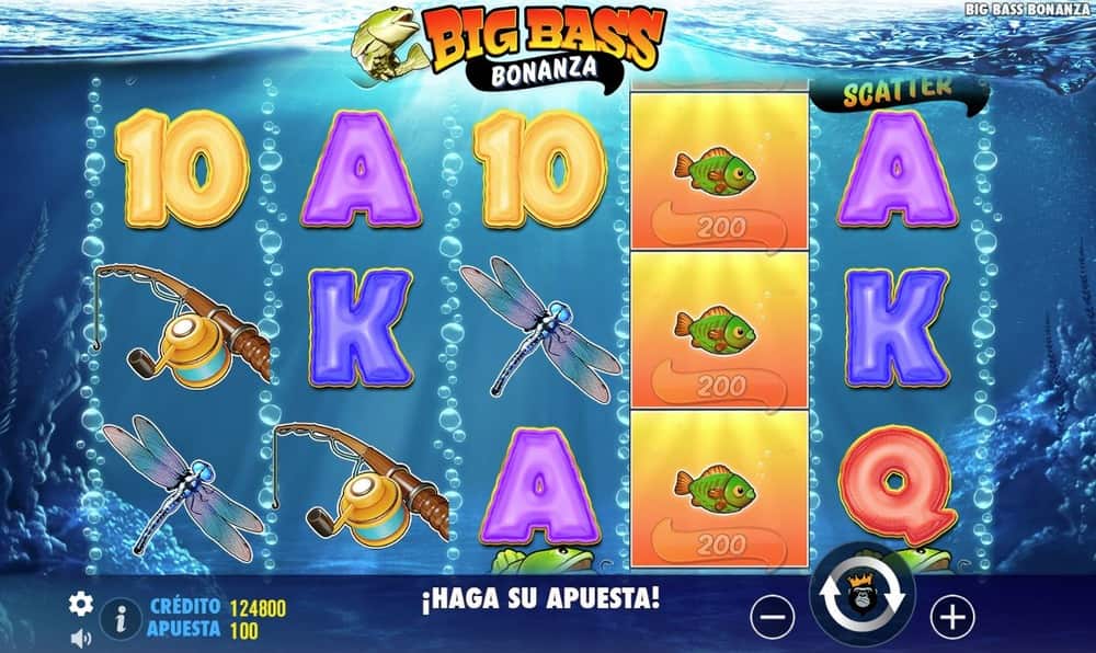 Tirada de la tragamonedas Big Bass Bonanza