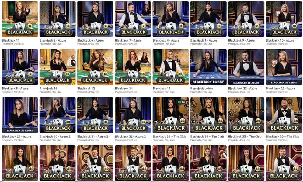 Variedad de blackjack en vivo en 20bet Casino