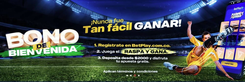 Bono de bienvenida Betplay