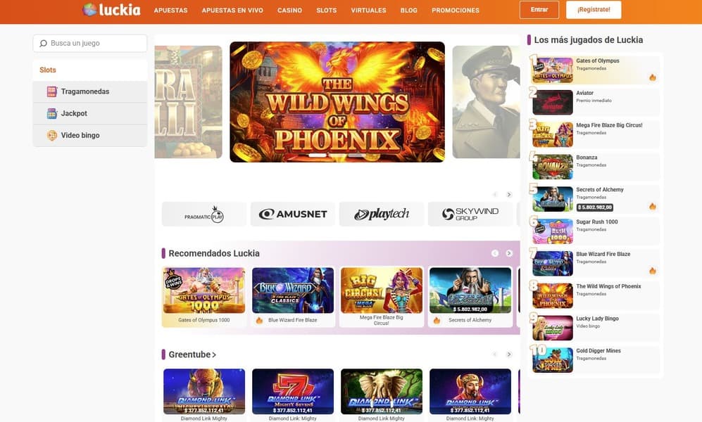 Colección de tragamonedas en Luckia Casino
