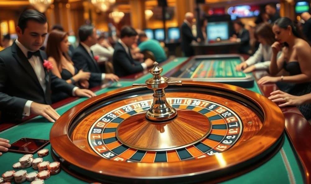 Juego de ruleta en el casino