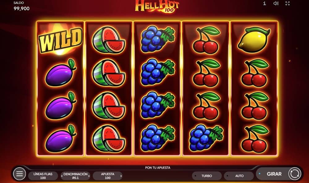 Jugabilidad de la tragaperras Hell Hot 100
