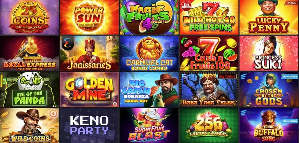 La sección de tragamonedas del casino