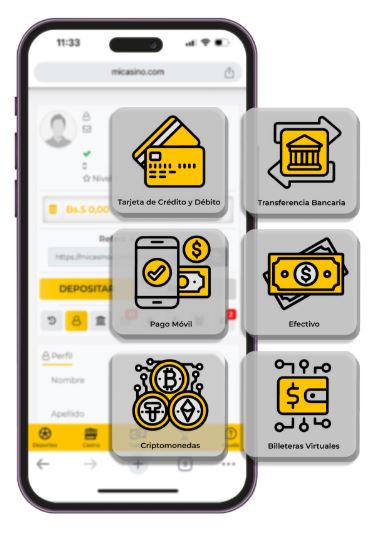 Deposita tarjeta crédito débito transferencia bancaria efectivo