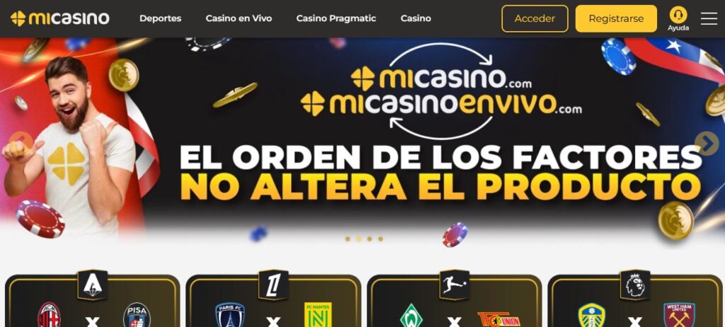 Bienvenido a la página de inicio de MiCasino