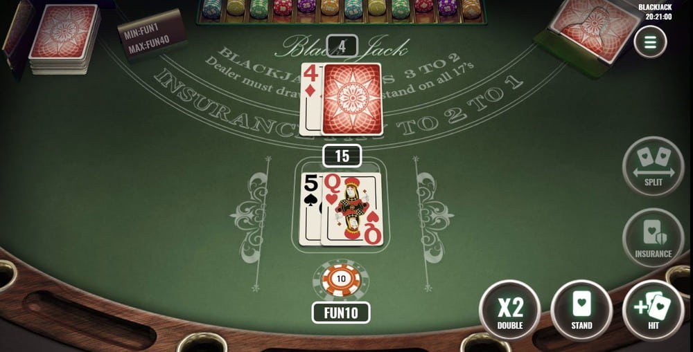 Repartir cartas en el blackjack