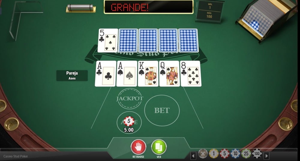 Reparto de cartas en el póquer