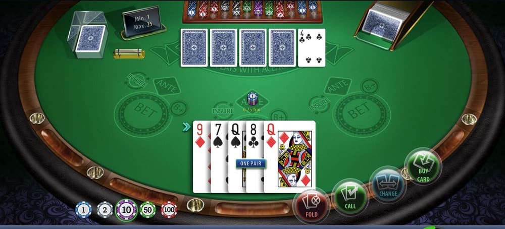 Reparto de cartas en el póquer