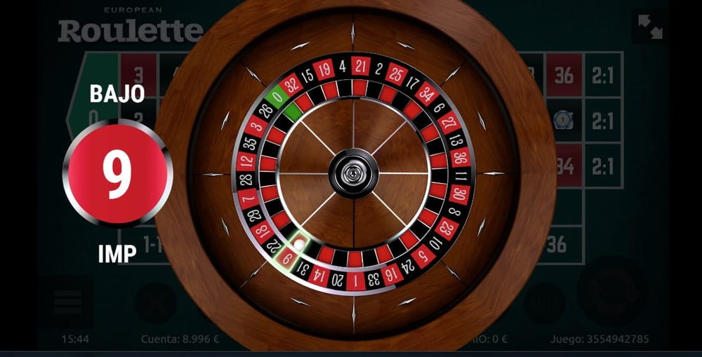 La bola de la ruleta europea cayó en el número 9
