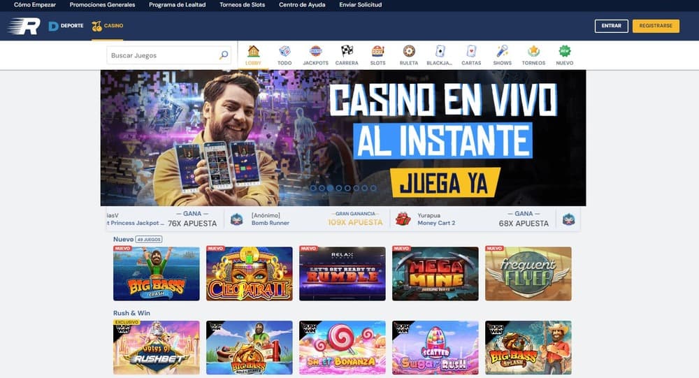 Sitio oficial de Rushbet