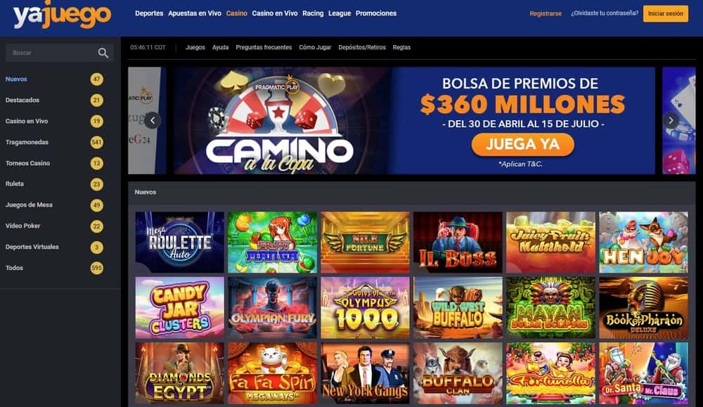 Sección Casino Yajuego