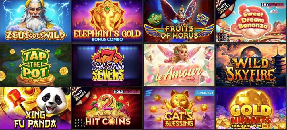 Selección de tragamonedas populares en casinos online
