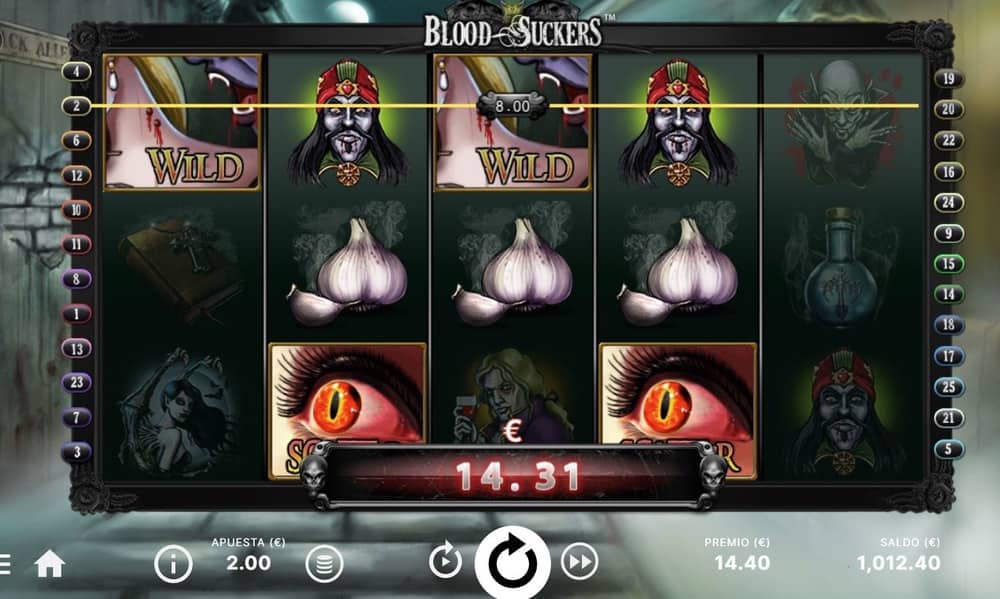 Símbolo de Wild en la tragamonedas Blood Suckers