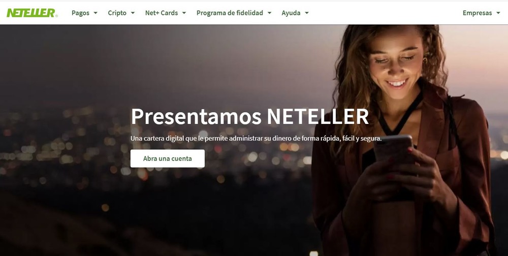 Sitio web oficial de Neteller