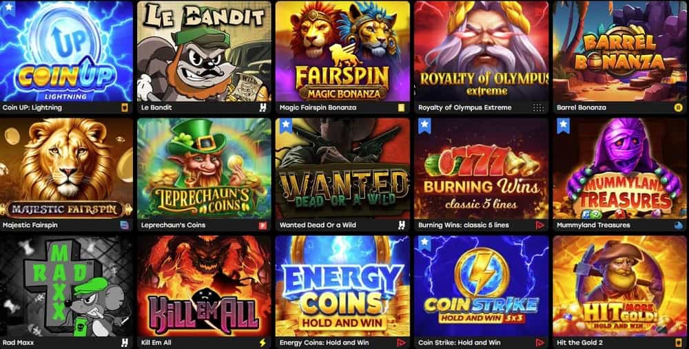 Tragamonedas populares en Fairspin Casino