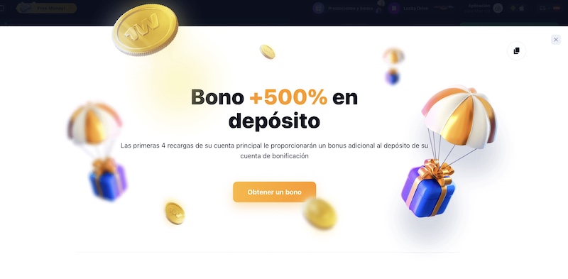 bono de deposito 1win